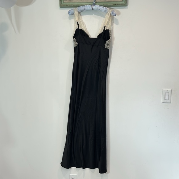 Dolls kill Sky to moon black Satin bone lace upper maxi dress women medium nwot - Picture 5 of 6
